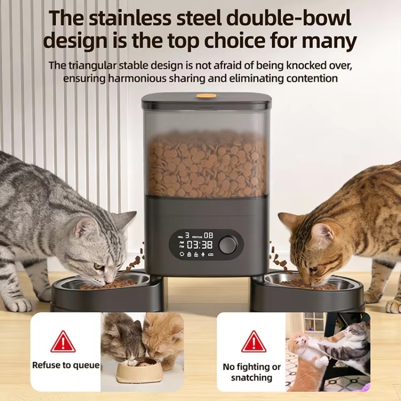 Automatic Pet Feeder Smart Cat - Timer Dual Outlet 리뷰 및 가격