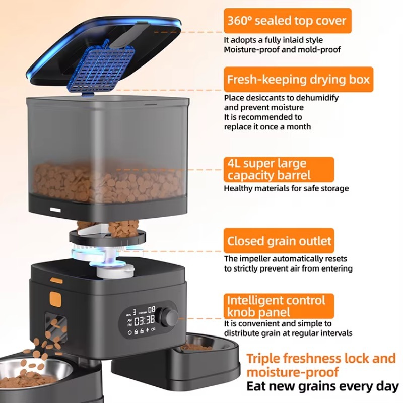 Automatic Pet Feeder Smart Cat - Timer Dual Outlet 리뷰 및 가격