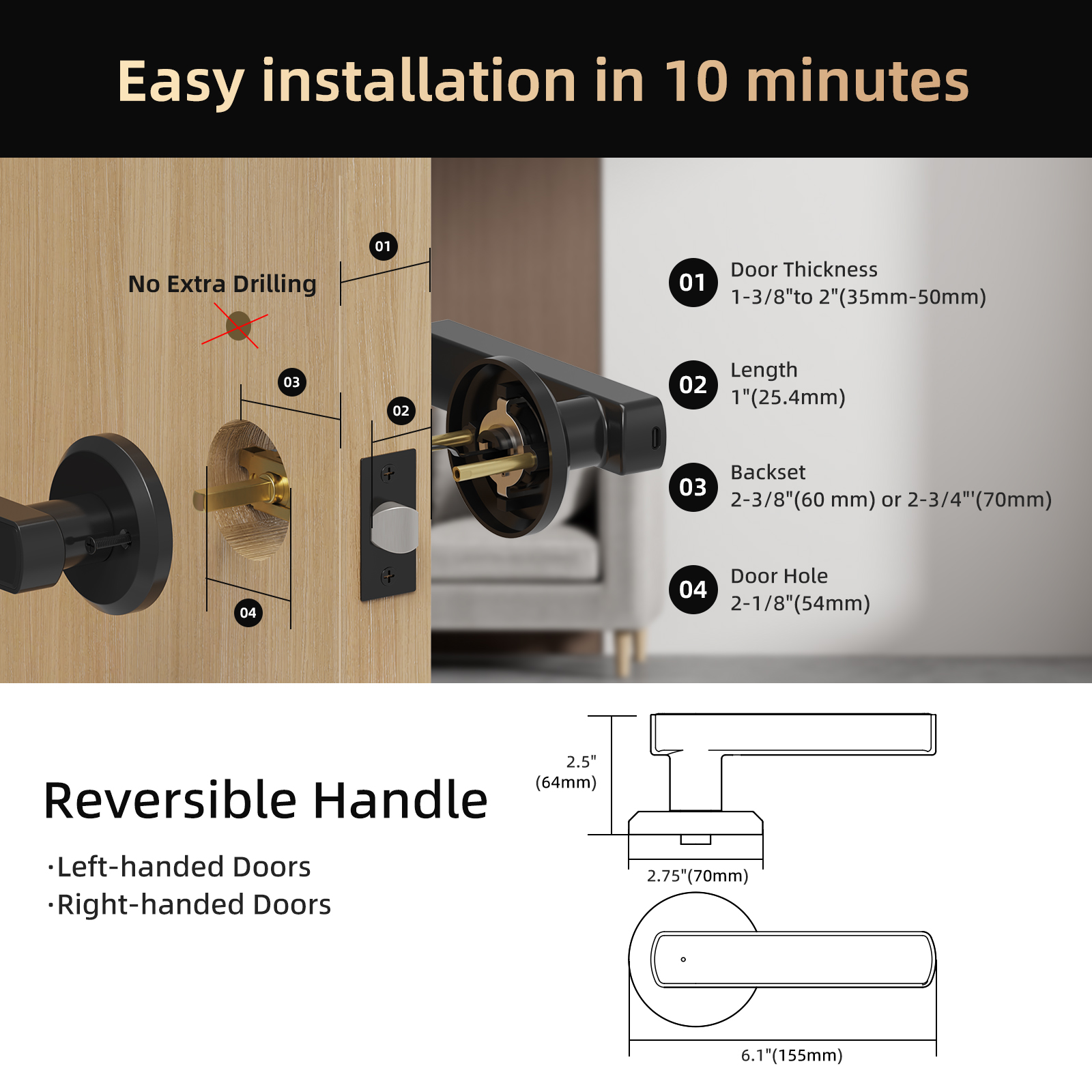 Viladepot Handle Shaped Smart  - Glass Door Hinge 리뷰 및 가격