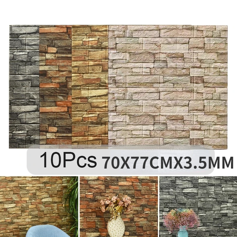 10PCS Self Adhesive 3D Brick W - Pvc Panel Background 리뷰 및 가격
