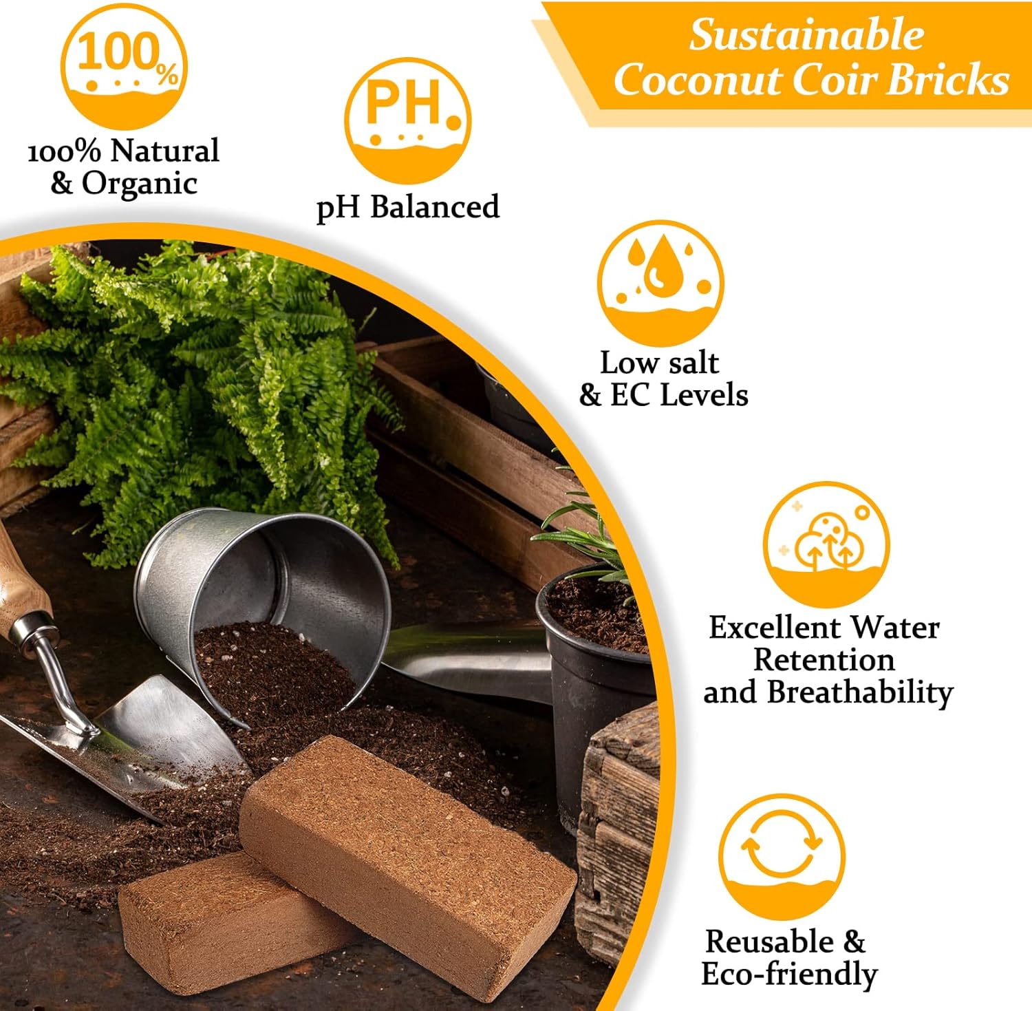 2pcs Organic Coco Coir Bricks  - Substrate Coconut Fiber 리뷰 및 가격