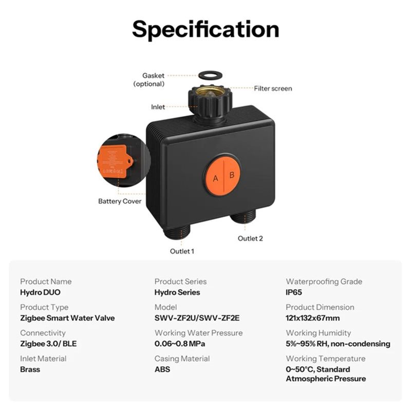 AB66-IP65 Rated Zigbee 3.0 Hyd - Timer Dual Outlet 리뷰 및 가격